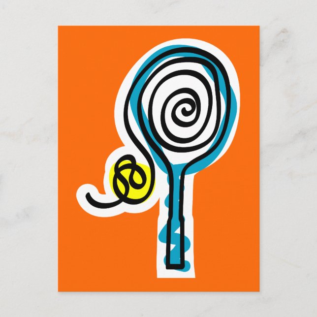 Colourful Tennis Spiral Rope Postcard (Front)