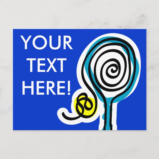 Colourful Tennis Spiral Rope Postcard (Front)