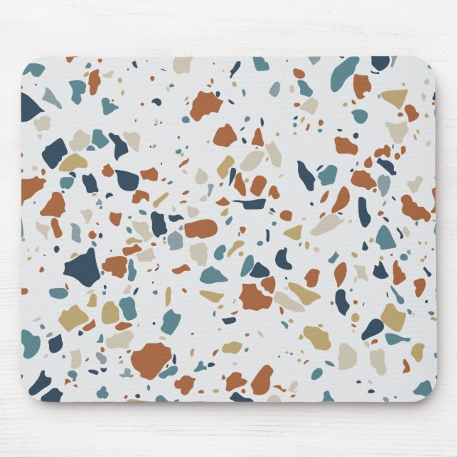 Colourful Terrazzo Digital Pattern Mouse Mat (Front)