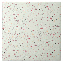Colourful terrazzo pattern ceramic tile