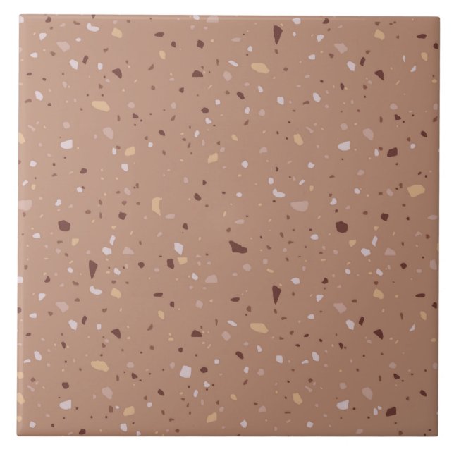 Colourful terrazzo pattern ceramic tile (Front)