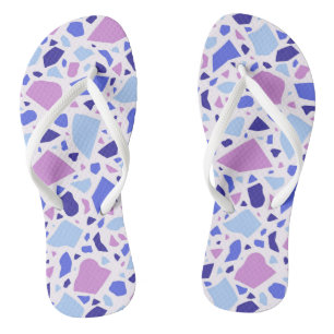 Colourful Terrazzo Pattern Flip Flops
