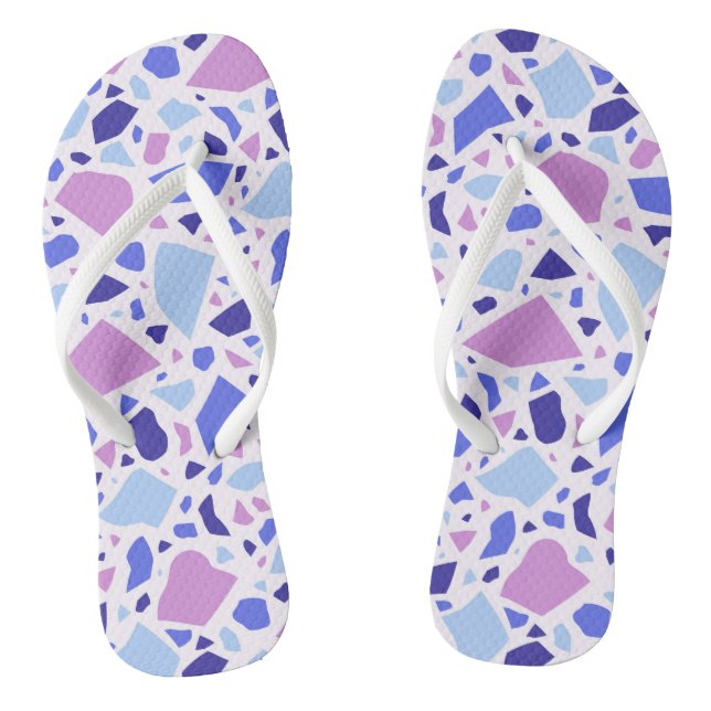 Colourful Terrazzo Pattern Flip Flops (Footbed)
