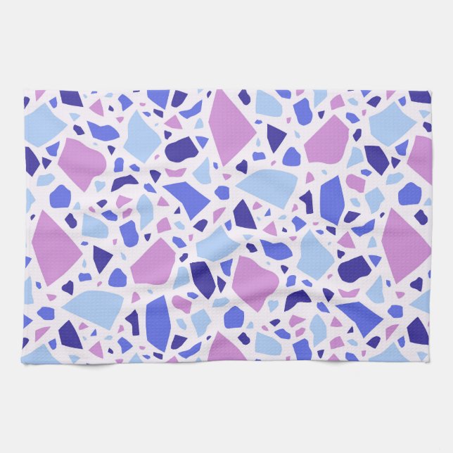 Colourful Terrazzo Pattern Tea Towel (Horizontal)