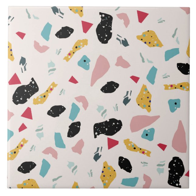 Colourful terrazzo pattern tile (Front)