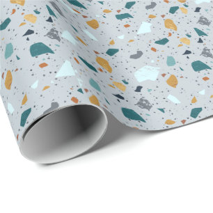 Colourful terrazzo pattern wrapping paper