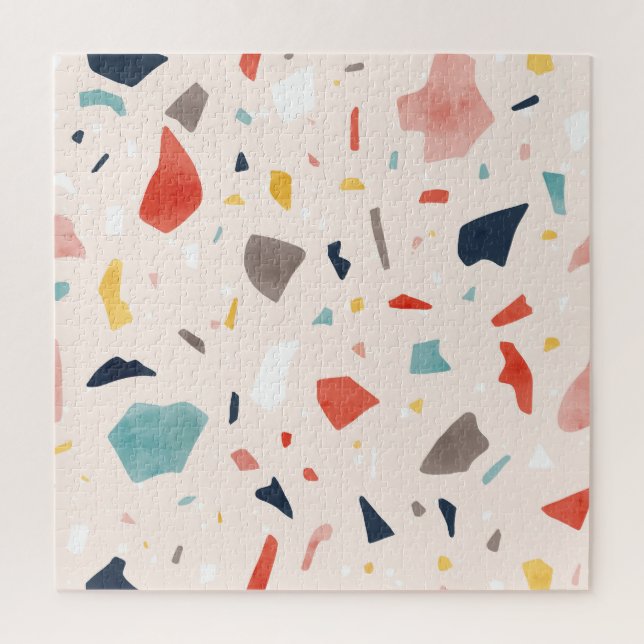 Colourful terrazzo: seamless rock fragments. jigsaw puzzle (Vertical)