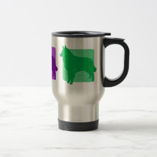 Colourful Tervuren Silhouettes Travel Mug