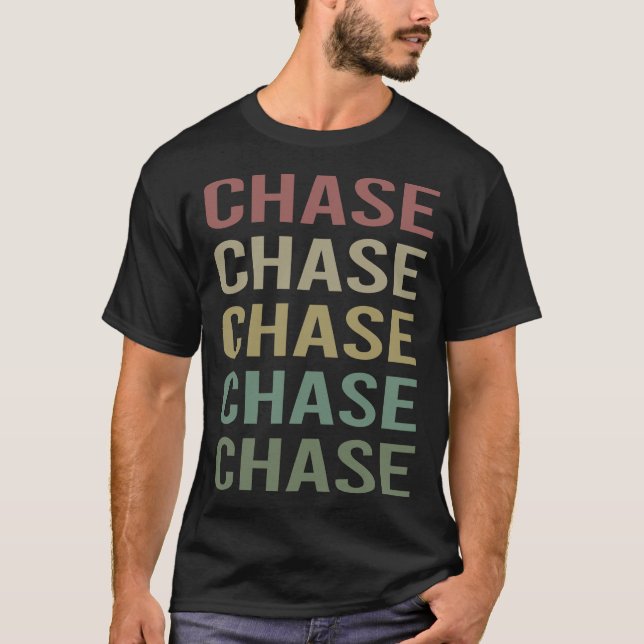 Colourful Text Art - Chase Name T-Shirt (Front)