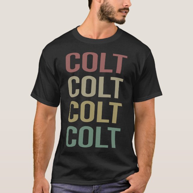 Colourful Text Art - Colt Name T-Shirt (Front)