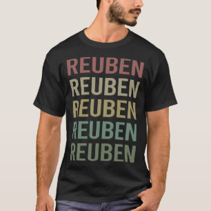 Colourful Text Art - Reuben Name T-Shirt