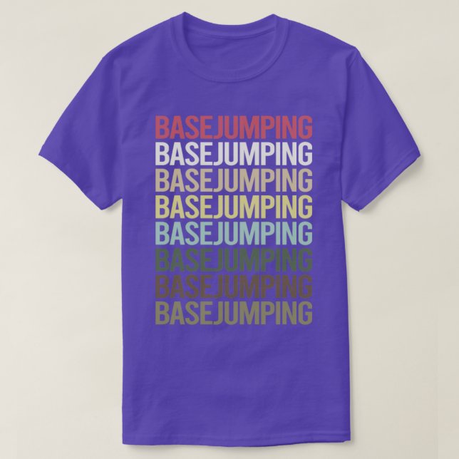Colourful Text Base Jumping  T-Shirt (Design Front)
