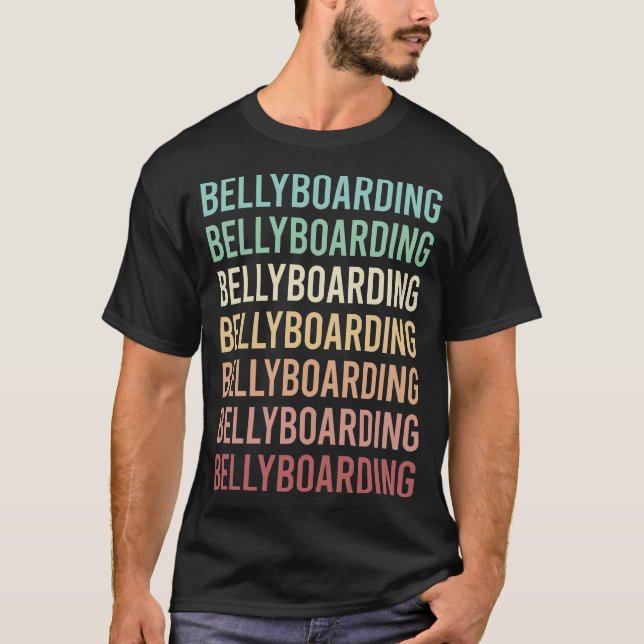 Colourful Text Bellyboarding T-Shirt (Front)