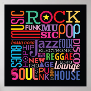 Colourful text design poster
