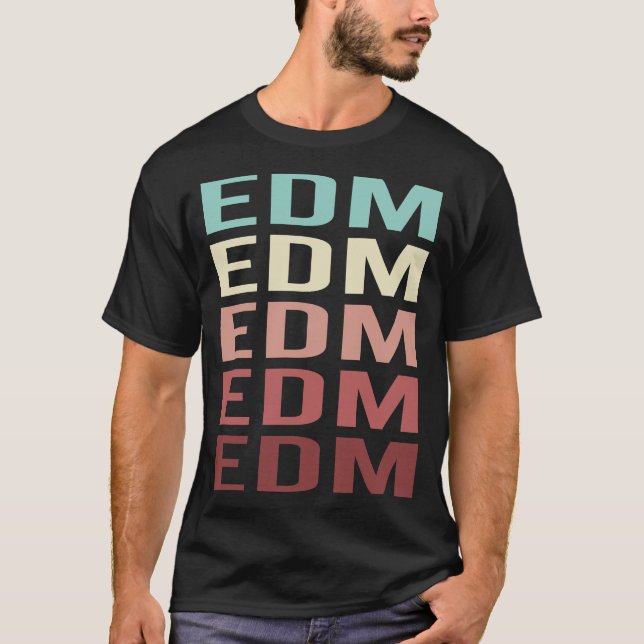 Colourful Text EDM T-Shirt (Front)