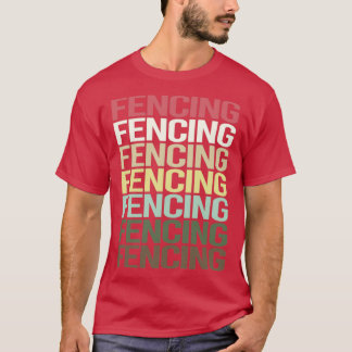 Colourful Text Fencing Fencer  T-Shirt