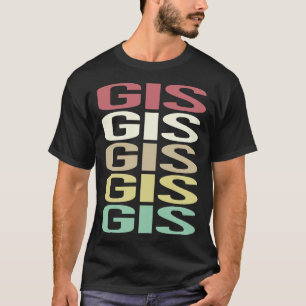 Colourful Text GIS T-Shirt