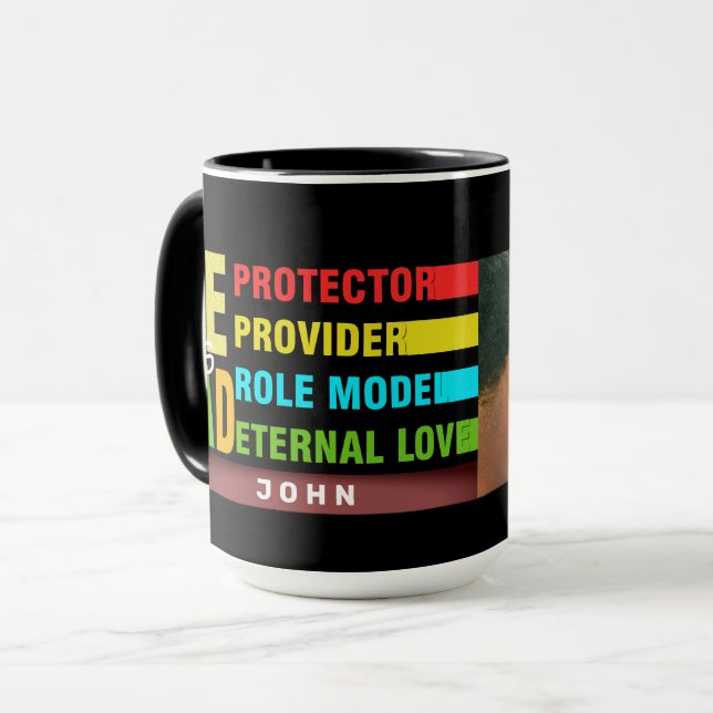 Colourful text He is DAD ,Father's Day Gift  Mug (Front Left)