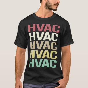 Colourful Text HVAC T-Shirt