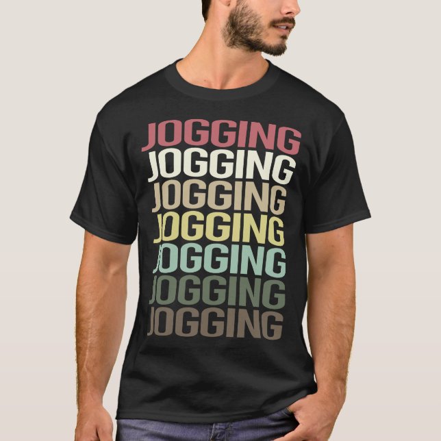Colourful Text Jogging Jog Jogger T-Shirt (Front)