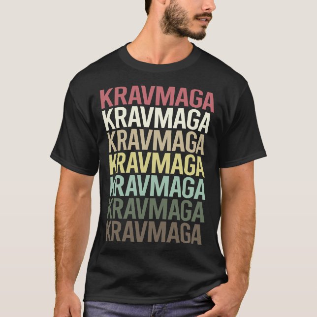 Colourful Text Krav Maga T-Shirt (Front)