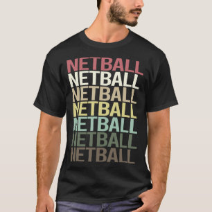 Colourful Text Netball T-Shirt