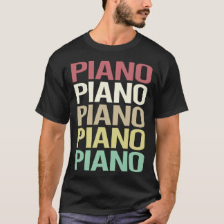 Colourful Text Piano Pianist T-Shirt