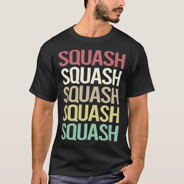 Colourful Text Squash T-Shirt (Front)