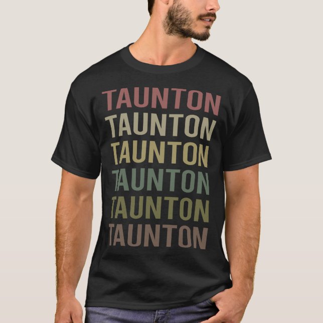 Colourful Text Taunton T-Shirt (Front)