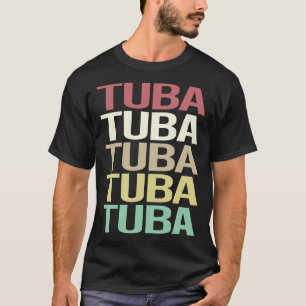 Colourful Text Tuba T-Shirt