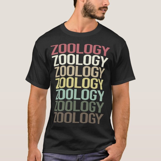 Colourful Text Zoology Zoologist T-Shirt (Front)