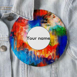 Colourful texture 6 cm round badge