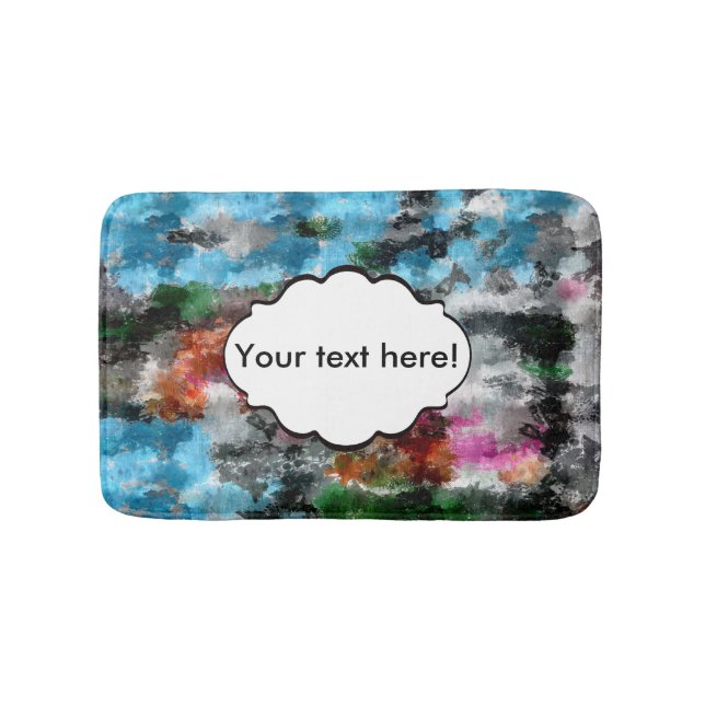 Colourful texture bath mat (Front)