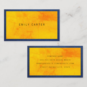 Colourful Texture Blue Leather Border Business Card