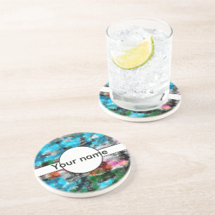 Colourful texture coaster