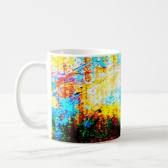 Colourful Texture Effect. Beautiful Abstract Decor Coffee Mug (Left)