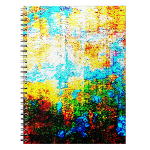 Colourful Texture Effect. Beautiful Abstract Decor Notebook