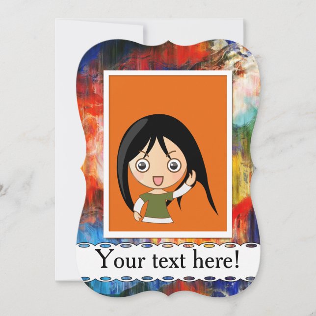 Colourful texture invitation (Front)