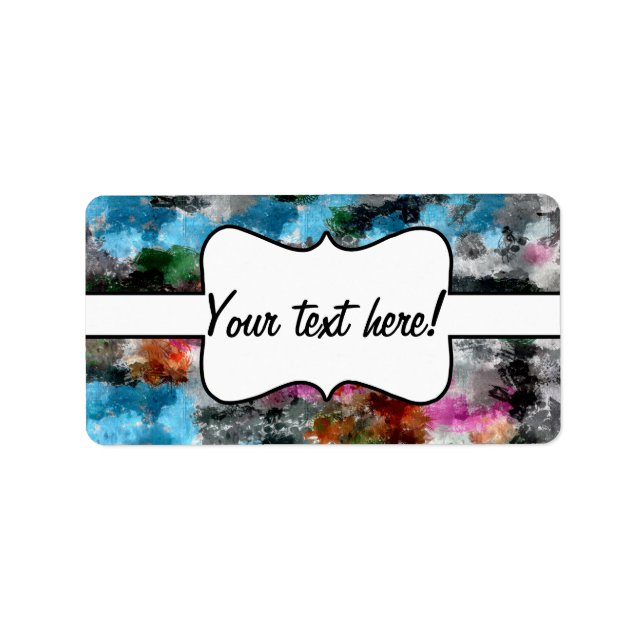 Colourful texture label (Front)