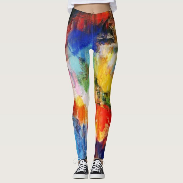 Colourful texture leggings (Front)