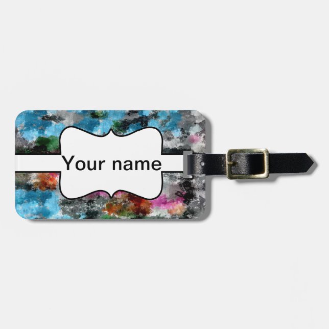 Colourful texture luggage tag (Front Horizontal)