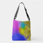 "Colourful Texture Mix" on a cross body tote bag