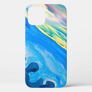 Colourful textured background, fragment from an ac iPhone 12 case