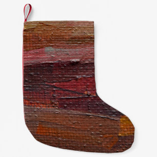 Colourful textured background from oil paints. par small christmas stocking