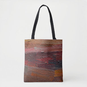 Colourful textured background from oil paints. par tote bag