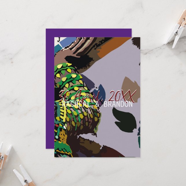 colourful thai culture giant on chao phraya river invitation (Front/Back In Situ)