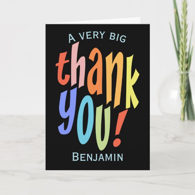 Colourful  Thank You Appreciation Card (Front)