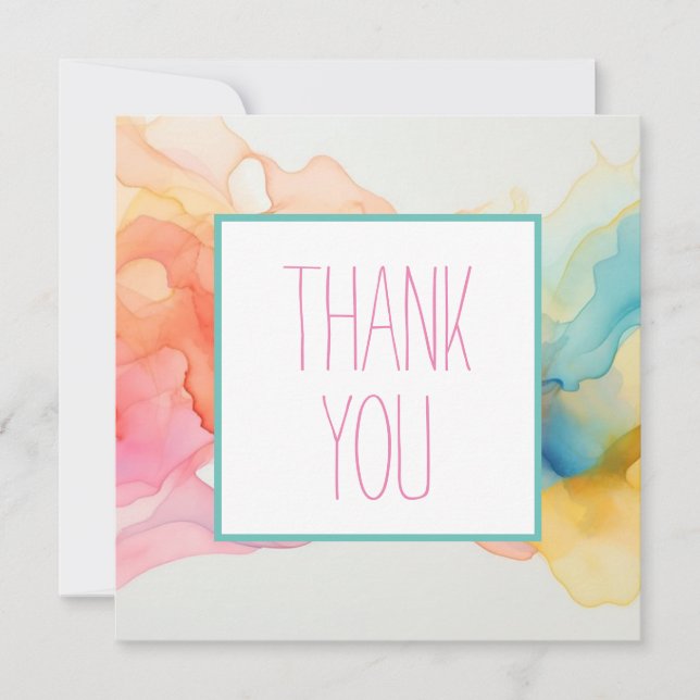 Colourful Thank you cards (Front)