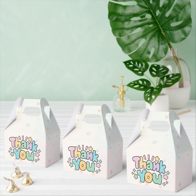 Colourful Thank You Favour Box  (Multiple)