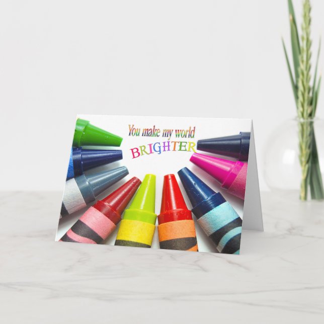 Colourful Thank you friendship Card (Front)